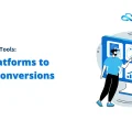 Sales Funnel Tools: Best Platforms to Boost Conversions in 2025, featuring a person interacting with a large monitor displaying various marketing and analytics icons, representing effective Sales Funnel Tools